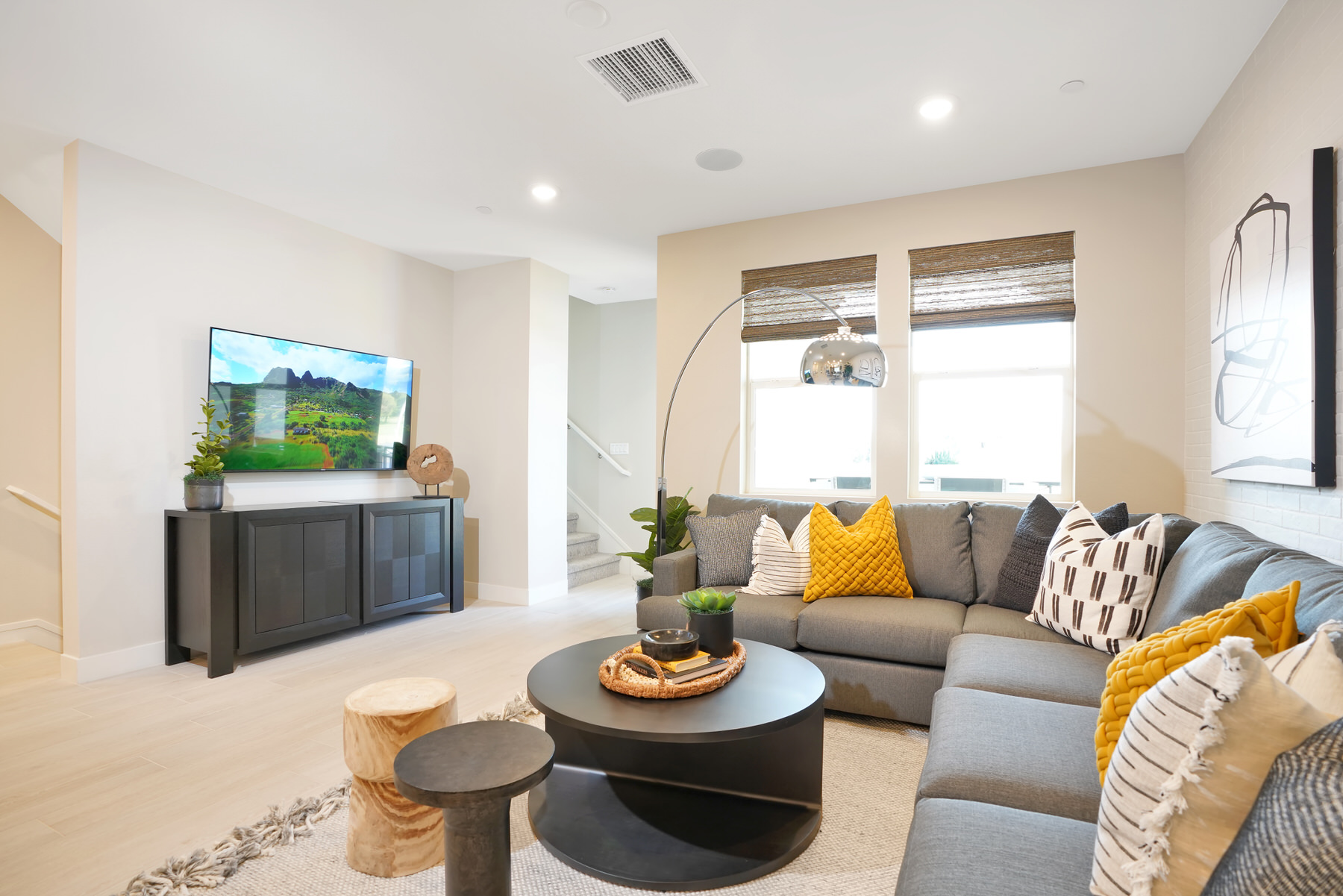 Living/Balcony in Plan 3A at Townes at Magnolia by Melia Homes in Anaheim, CA