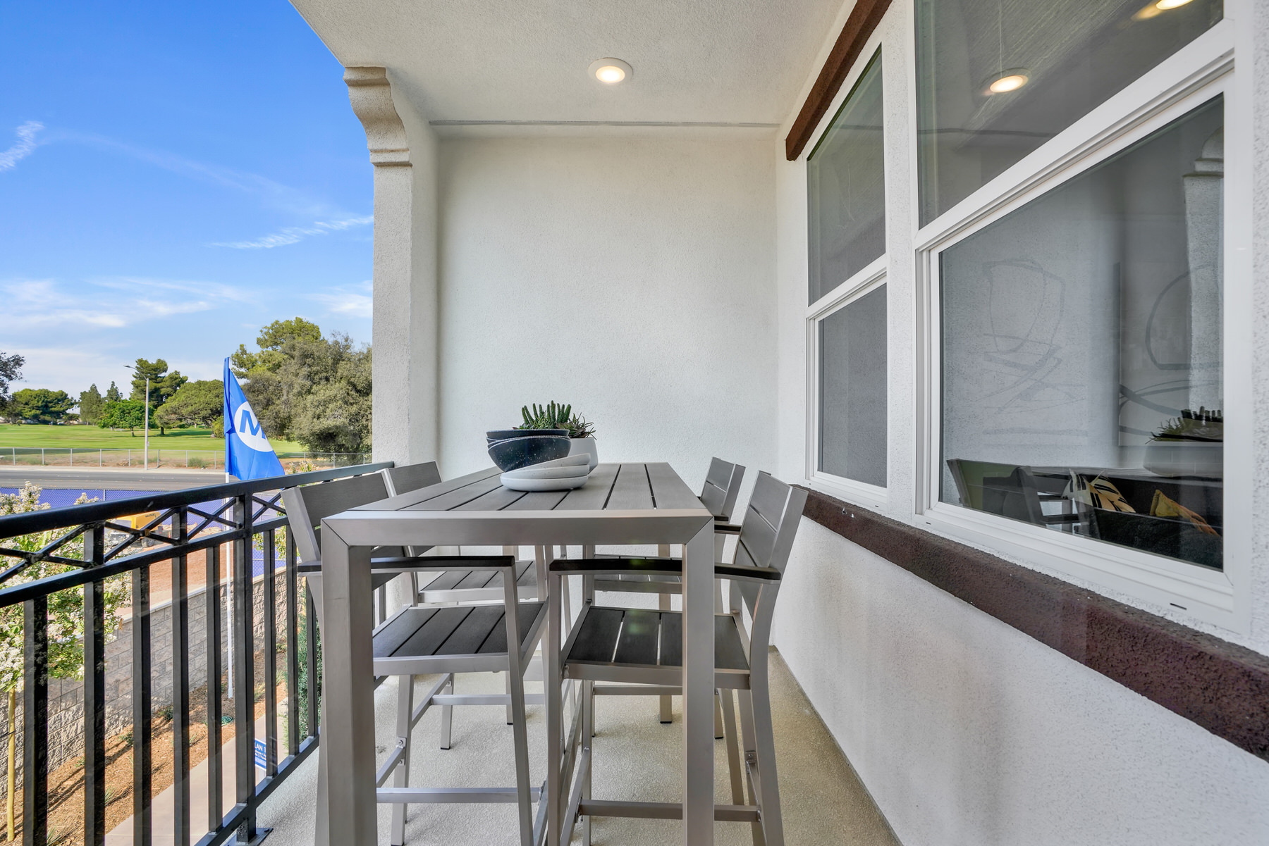Balcony in Plan 3A at Townes at Magnolia by Melia Homes in Anaheim, CA