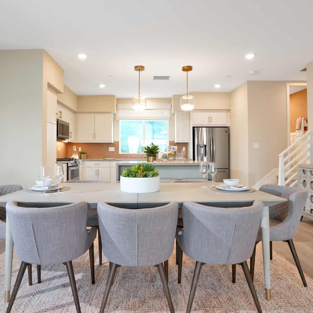 Dining Room in Plan 4 at Townes at Broadway by Melia Homes in Anaheim, CA