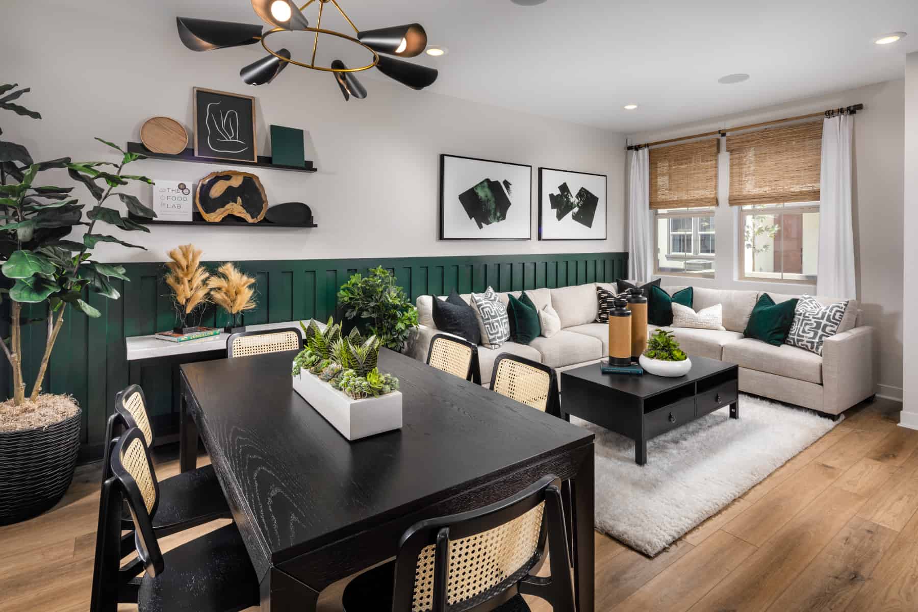 Dining/Great Room at Plan 2 of Belmont by Melia Homes in Cypress, CA