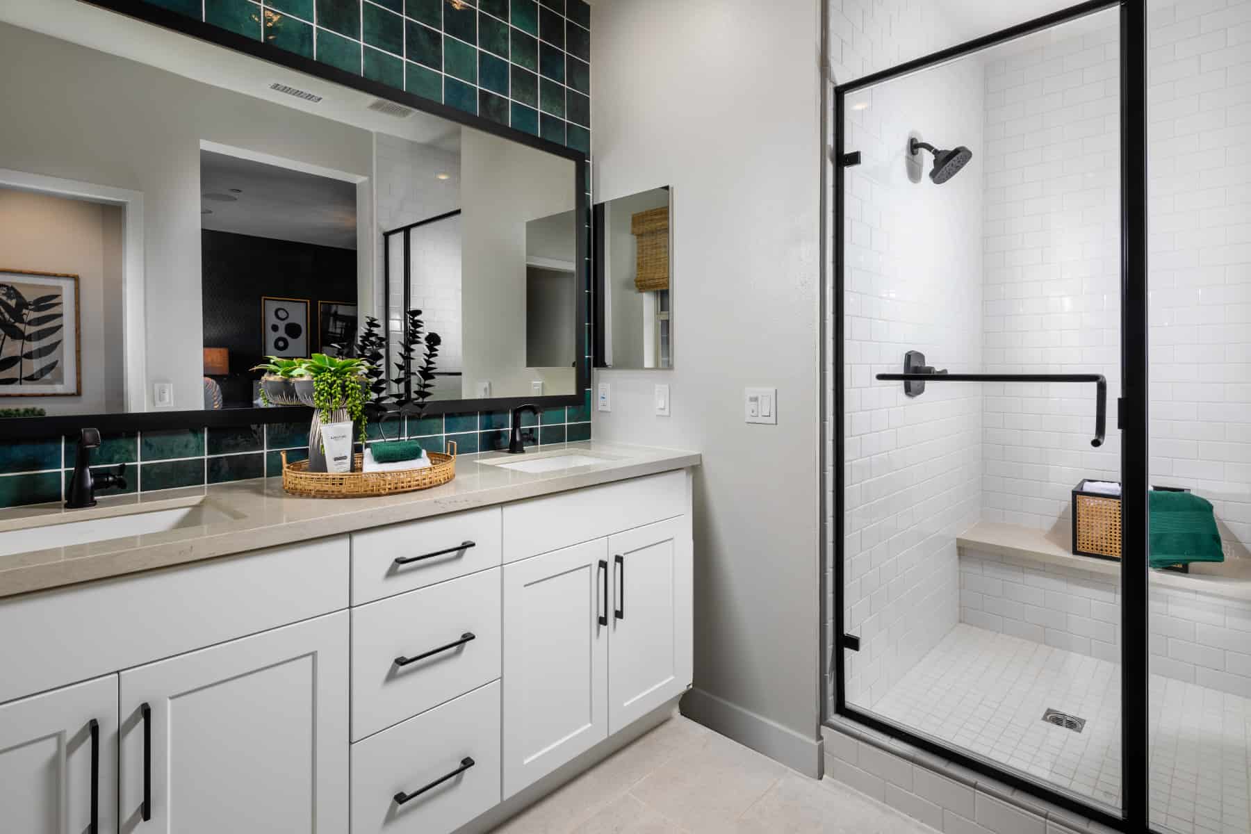 Primary Bath at Plan 2 of Belmont by Melia Homes in Cypress, CA