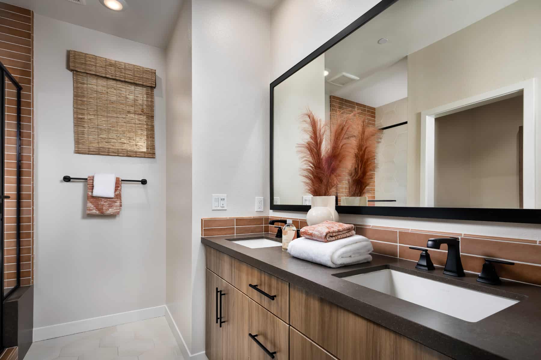 Primary Bath at Plan 3 of Belmont by Melia Homes in Cypress, CA