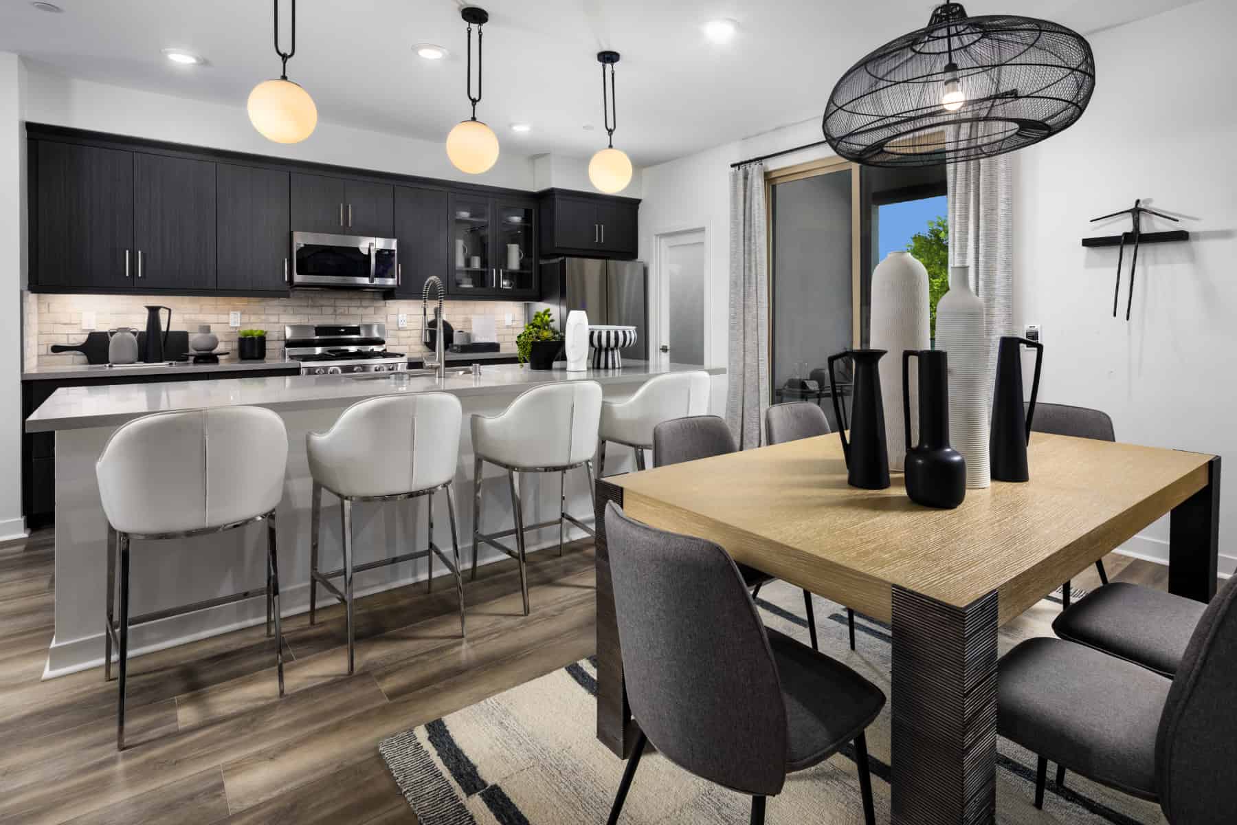 Dining/Kitchen at Plan 5 of Belmont by Melia Homes in Cypress, CA