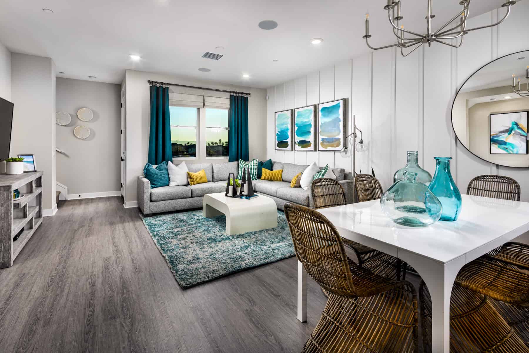 Dining/Living Room in Plan 4 at Moneta Pointe by Melia Homes in Gardena, CA