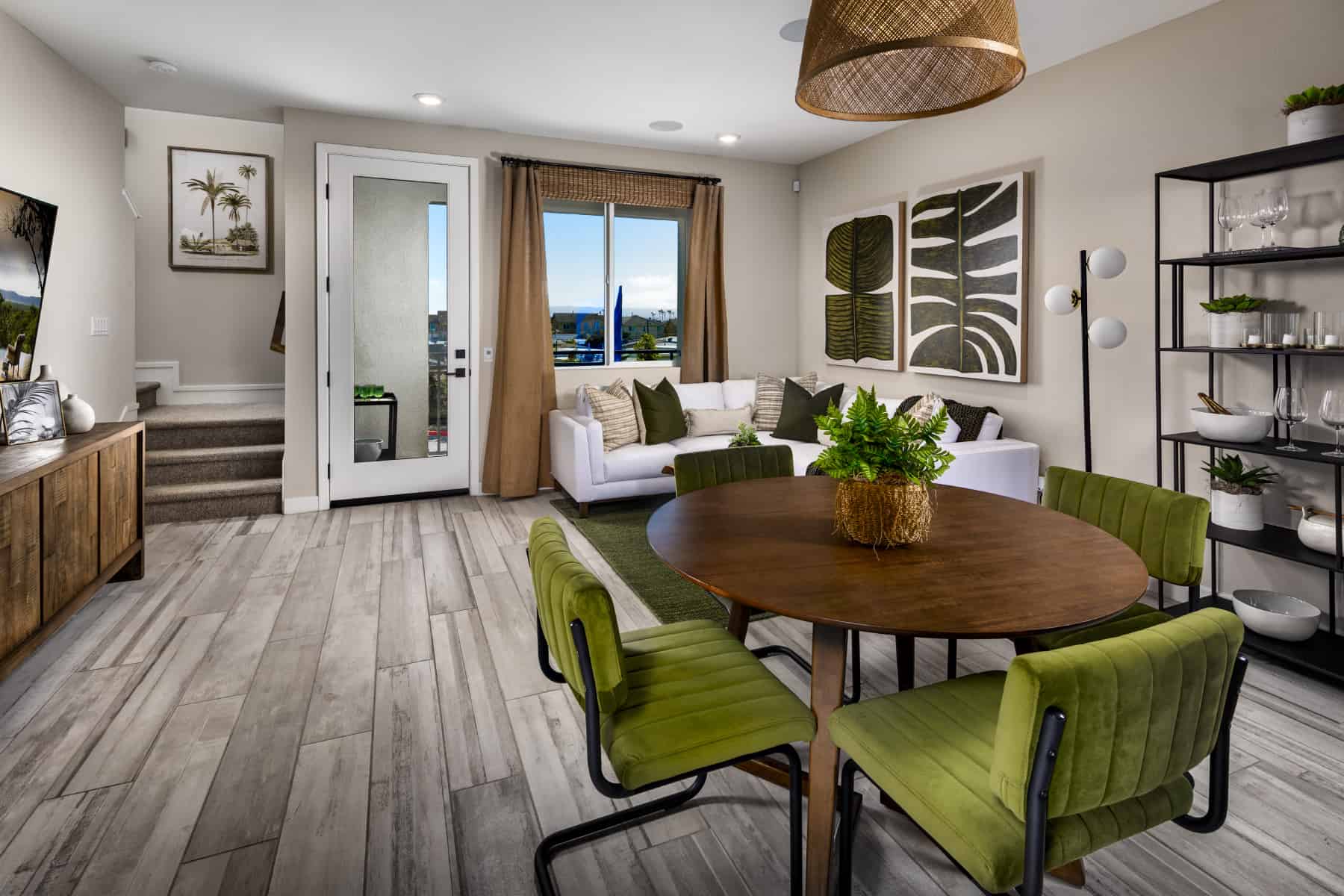 Dining/Living in Plan 1 at Moneta Pointe by Melia Homes in Gardena, CA