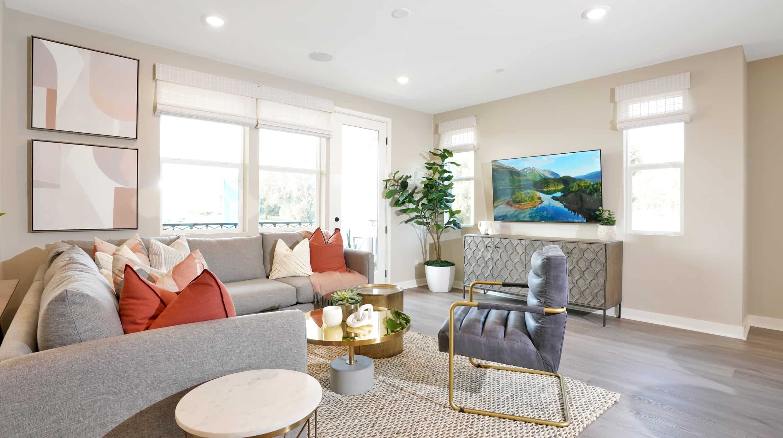 Townes at Magnolia by Melia Homes living room
