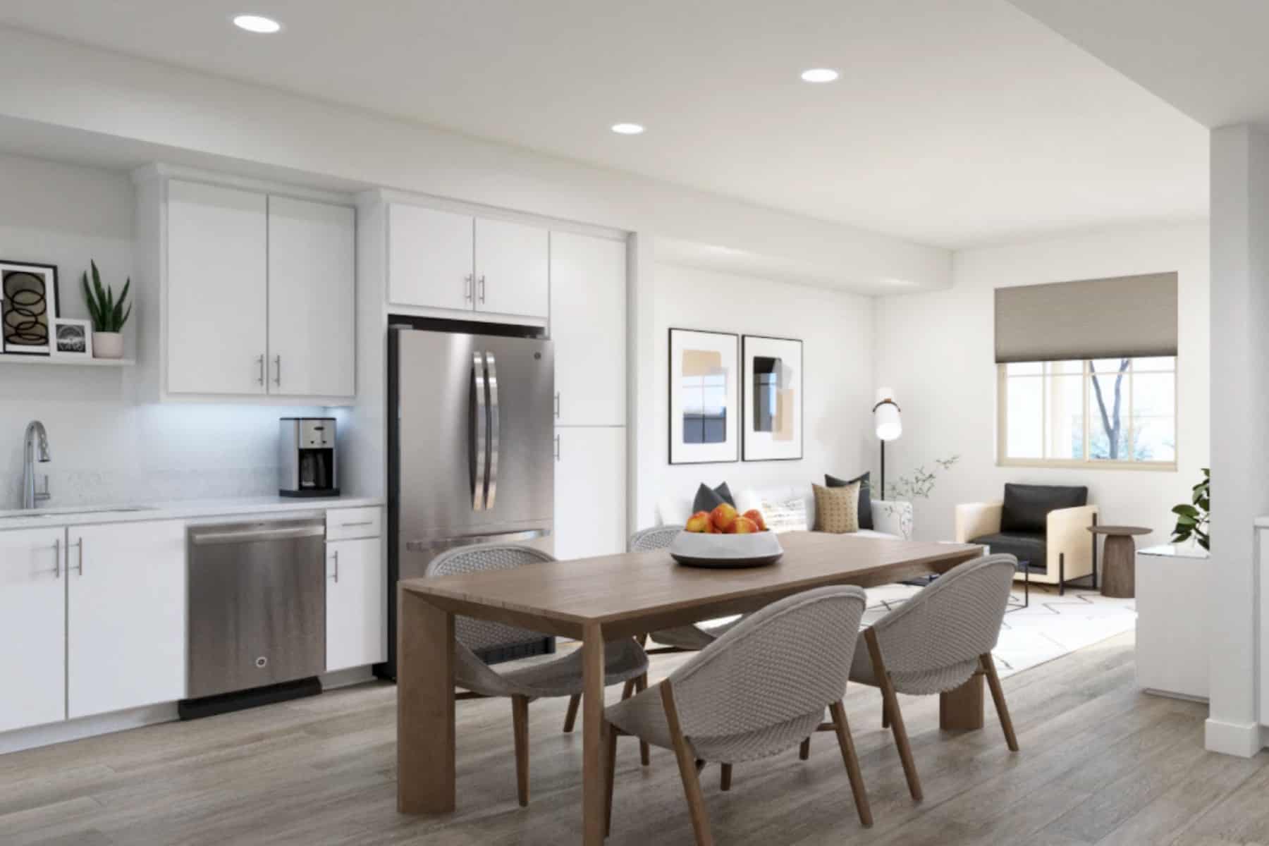 Cerise at Citrus Square Plan A2 Kitchen, Dining, and Living Room